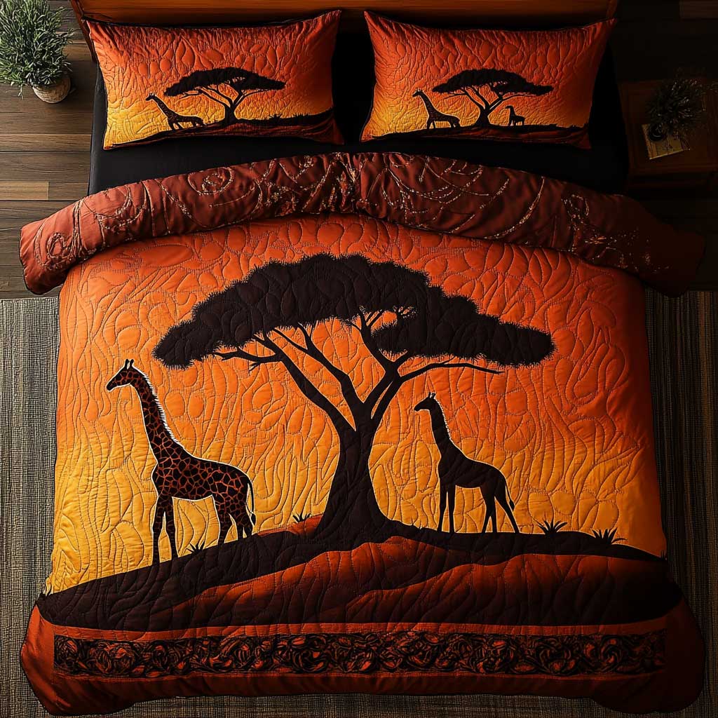 Majestic African Giraffes WN2602045CL Duvet Cover Set