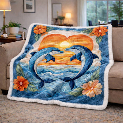 Endless Love Dolphins KL2901003CL Faux Fur Throw Blanket
