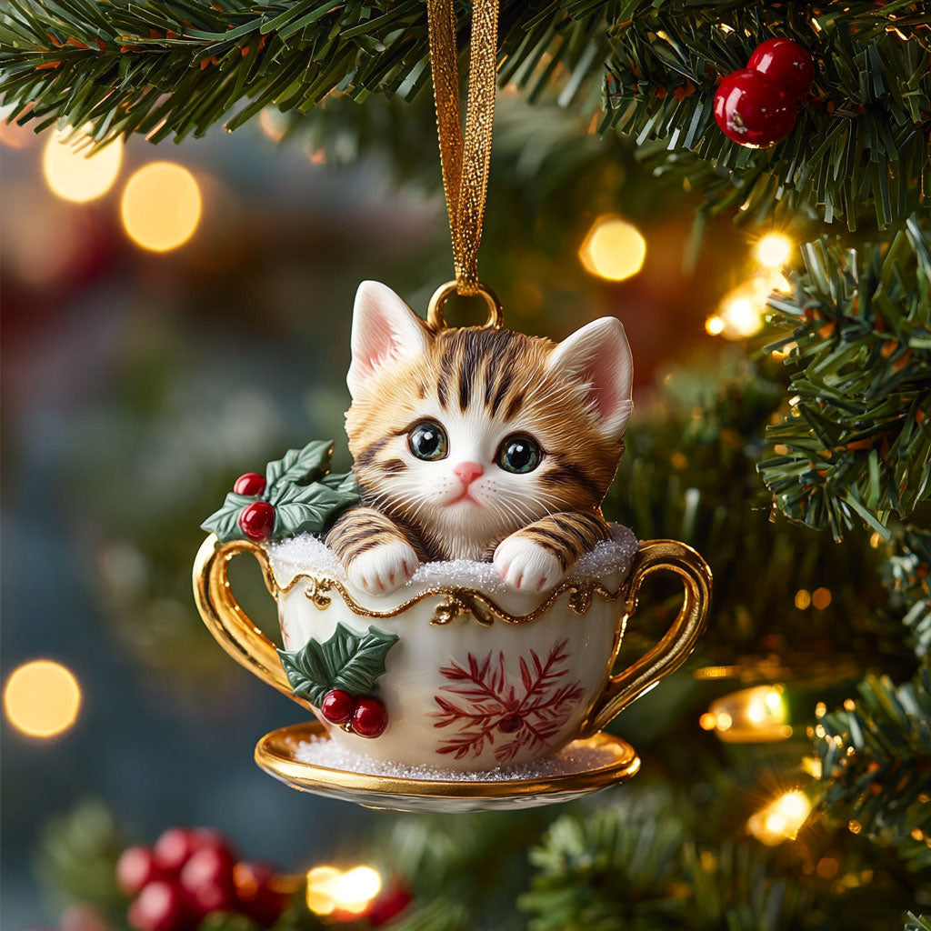 Kitty Cup CP0312024CL Christmas Ornament