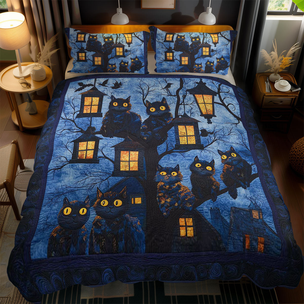 Silly Cat Creepy Eyes WN1103151CL Duvet Cover Set