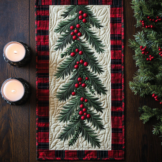Pine Berries CP0606016CL Quilted Table Runner