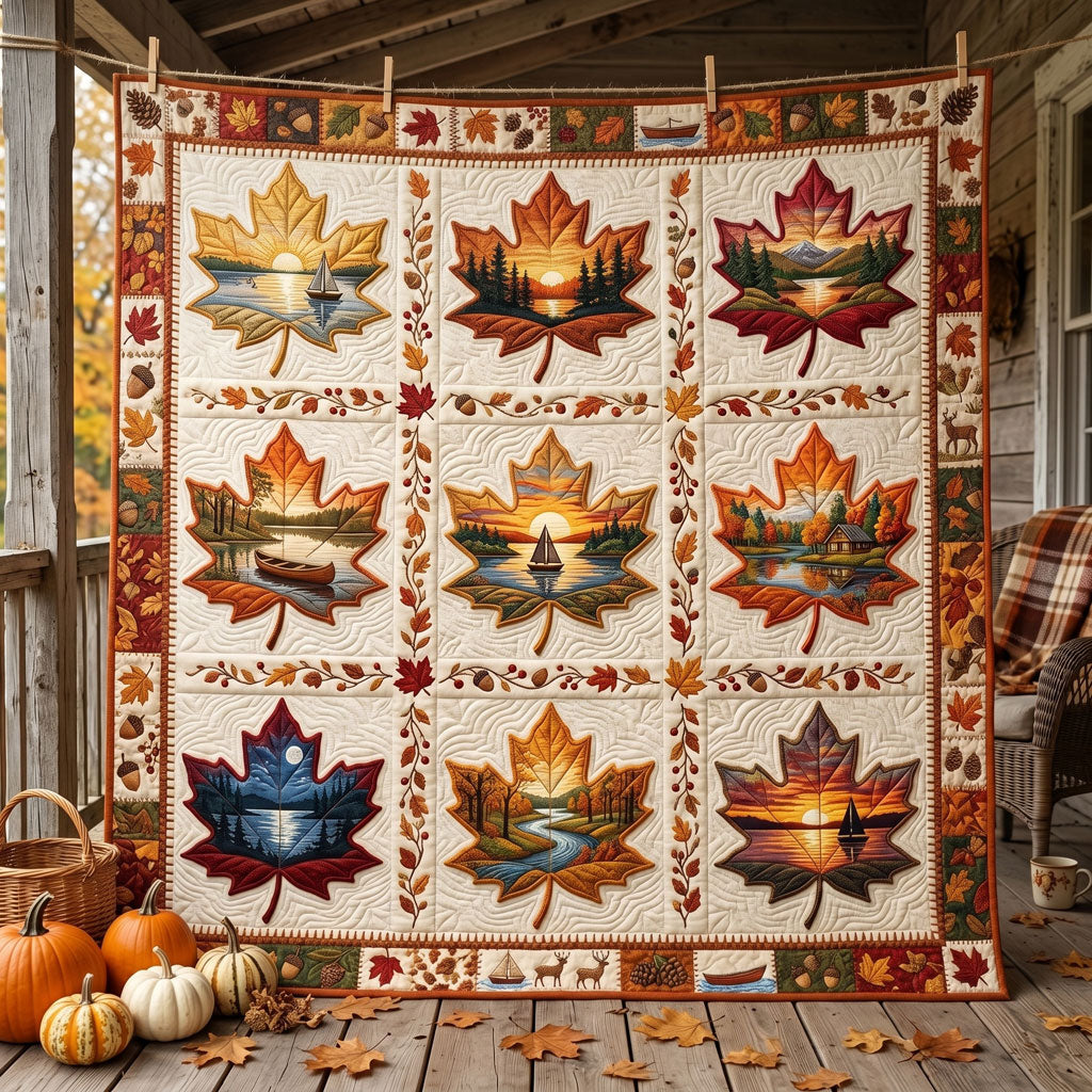 Autumn Reflections Leaf Panel WN1806004CL Quilt