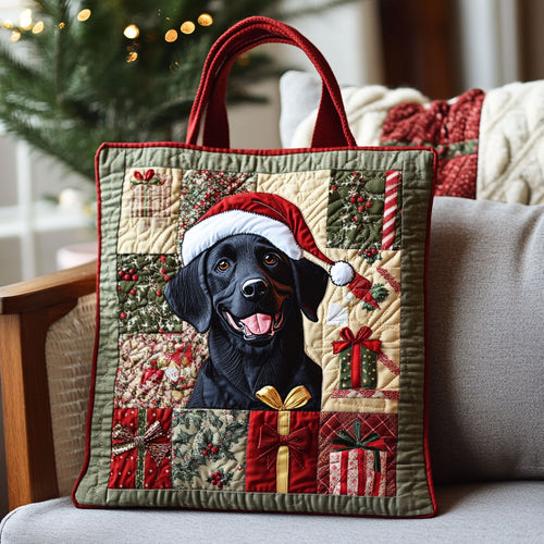 Labrador Festive Sparkle WN1710060CL Quilted Tote Bag