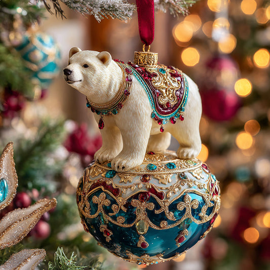 Polar Bear Jewel CW0112041CL Christmas Ornament