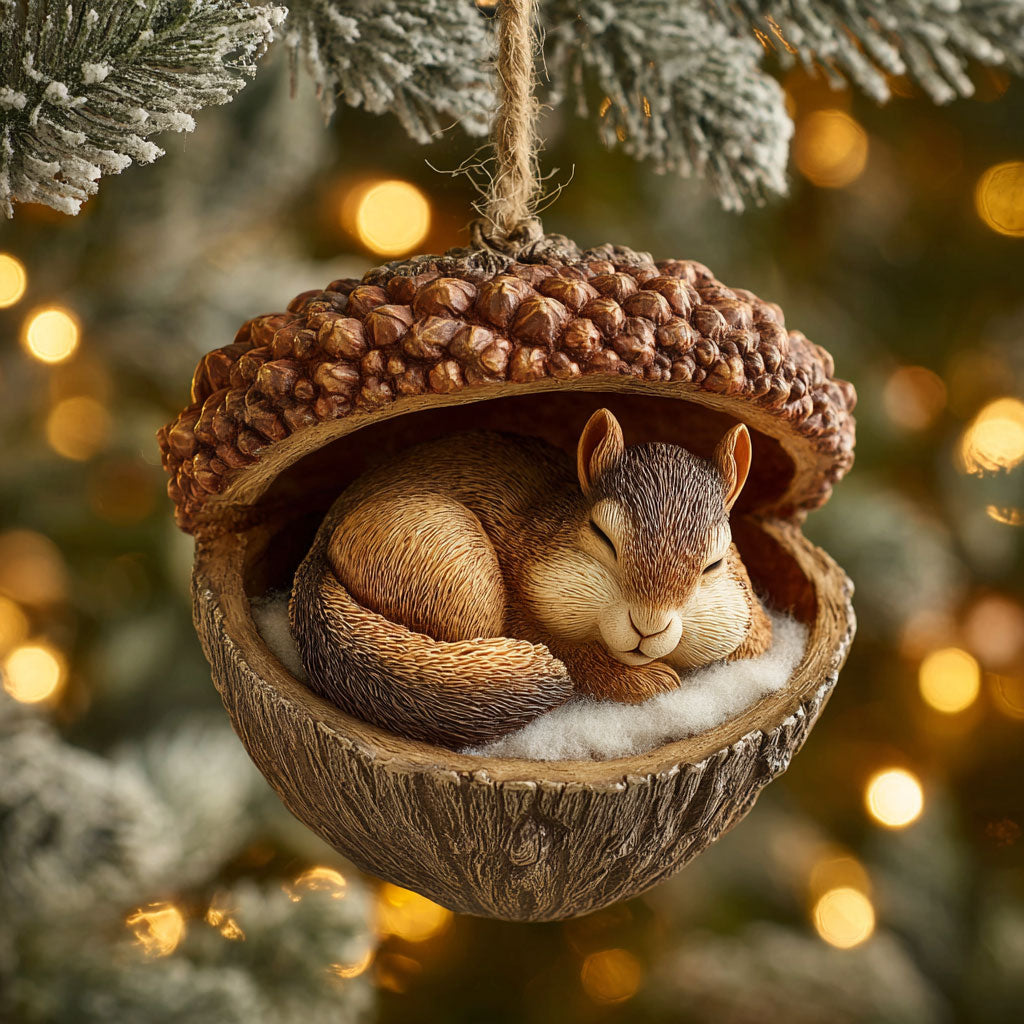 Squirrel Acorn Charm CW2911032CL Christmas Ornament
