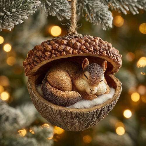 Squirrel Acorn Charm CW2911032CL Christmas Ornament