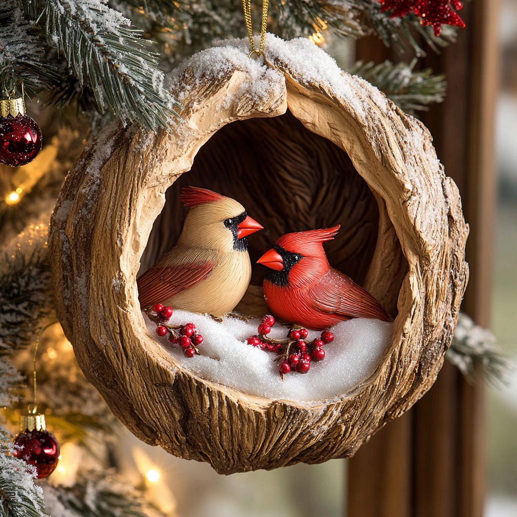 Frosted Cardinal CW2010024CL Christmas Ornament