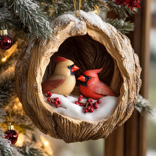 Frosted Cardinal CW2010024CL Christmas Ornament