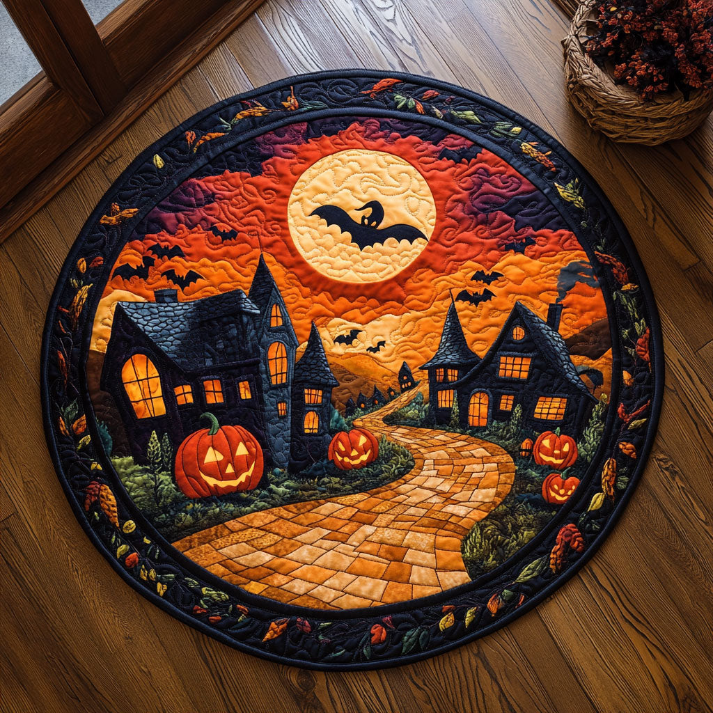 Halloween Howls WJ2607041CL Quilted Round Mat