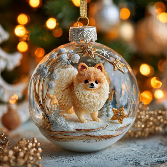 Pomeranian Winter Charm CW0112043CL Christmas Ornament
