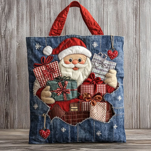 Handmade Santa WN0801039CL Quilted Tote Bag