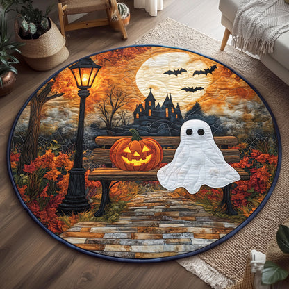 Boo On The Bench WJ0907037CL Quilted Round Mat