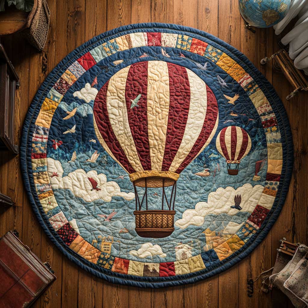 Hot Air Balloon Dreams WN0304047CL Quilted Round Mat
