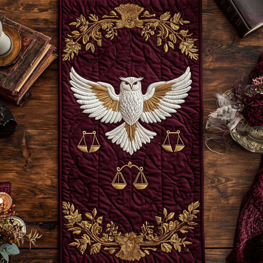 Scales And Owl WN2307092CL Quilted Table Runner