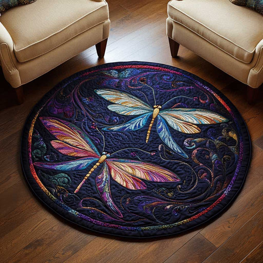 Celestial Dragonfly WN1903138CL Quilted Round Mat