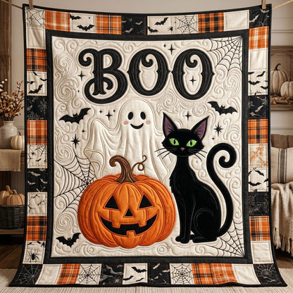 Spooky Ghost Cat Patchwork WN0905021CL Quilt
