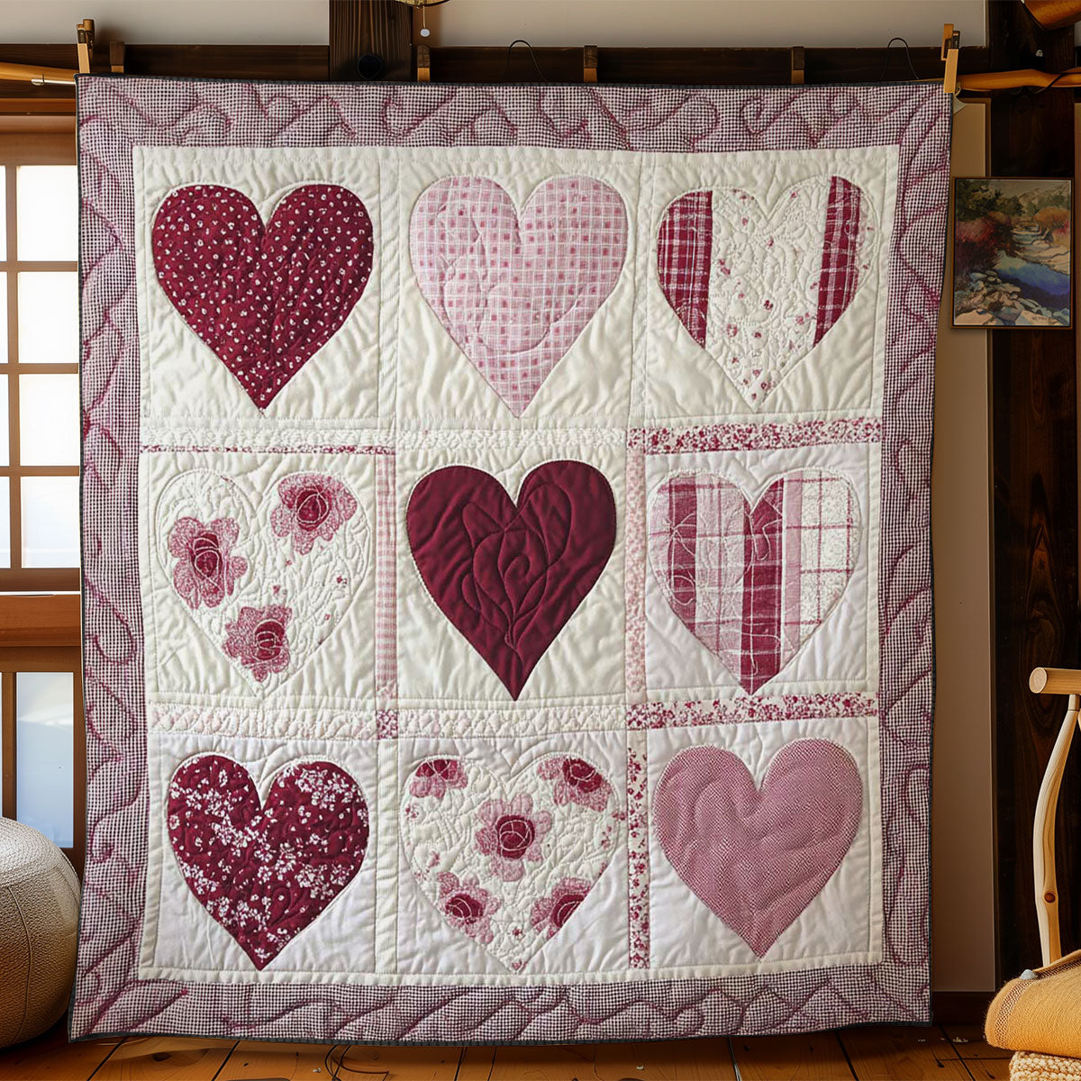 Cherished Heart WN1002018CL Quilt