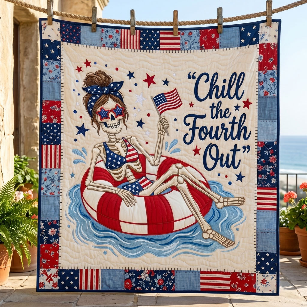 Patriotic Summer Chill Skeleton WN1304012CL Quilt