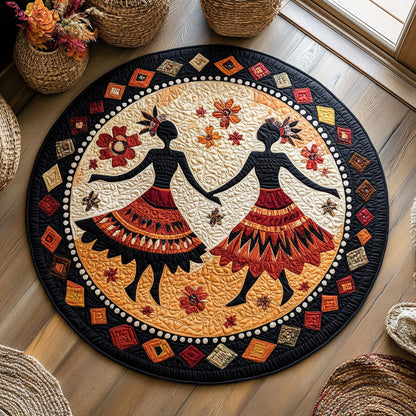 Tribal Dancer WJ0407050CL Quilted Round Mat