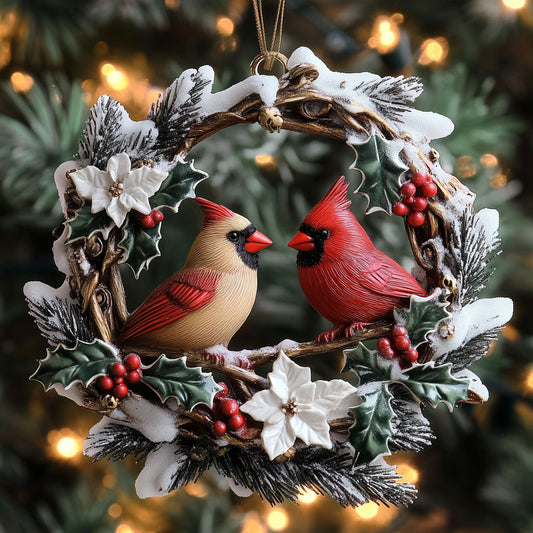 Winter Love Cardinal WN2110109CL Christmas Ornament