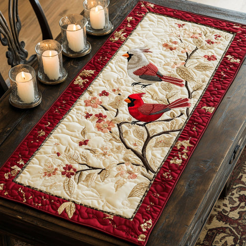Winter Cardinal CP1301042CL Quilted Table Runner