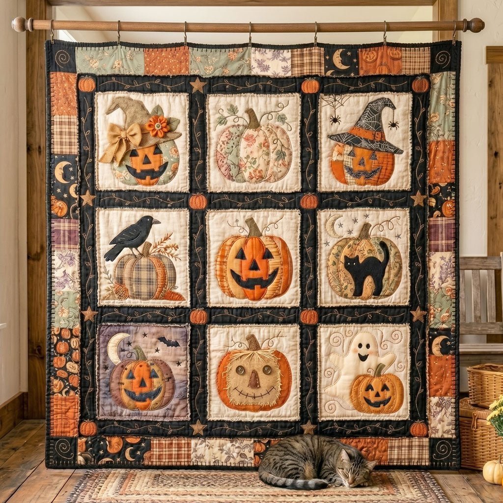 Rustic Halloween Patchwork WN0705024CL Quilt