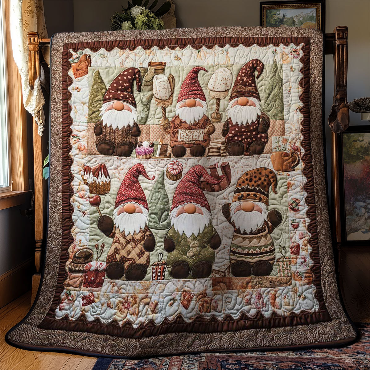 Chocolate Gnome Delight WN1001032CL Quilt