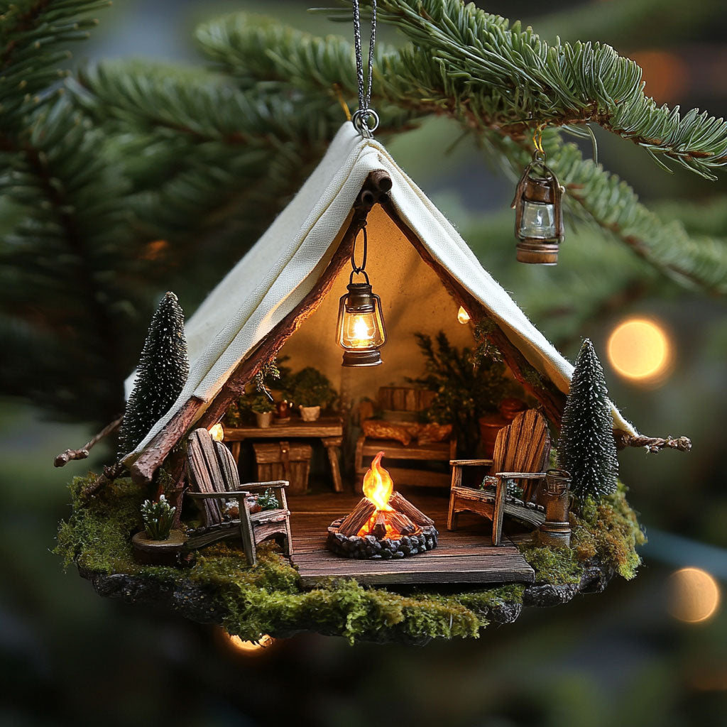 Glamping Tent Dreamscape WN2911040CL Christmas Ornament