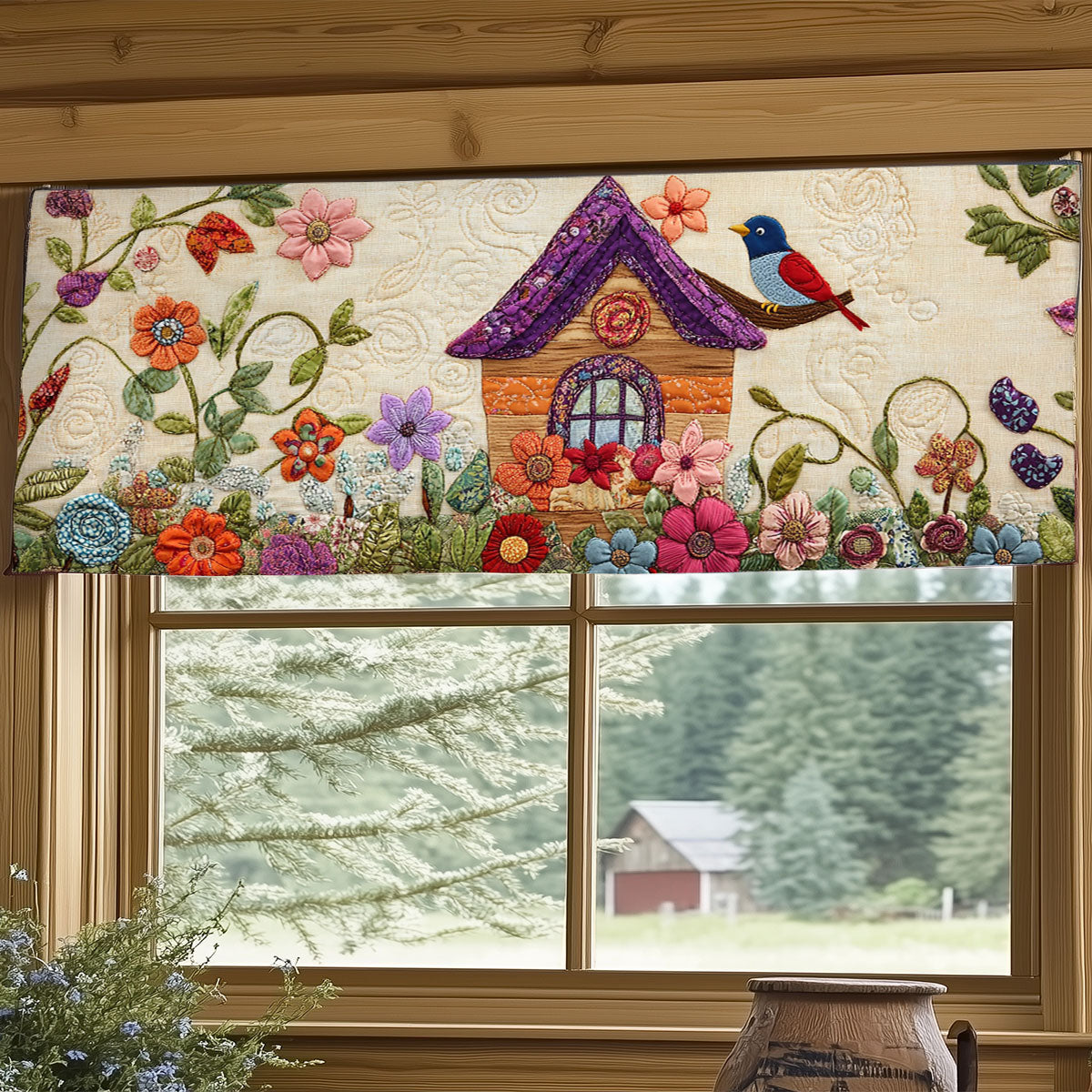 Birdhouse WJ0404030CL Quilted Valance