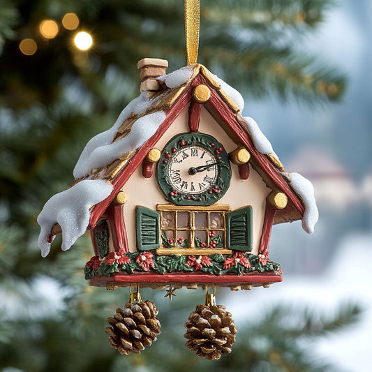 Pine Clock CP2411065CL Christmas Ornament