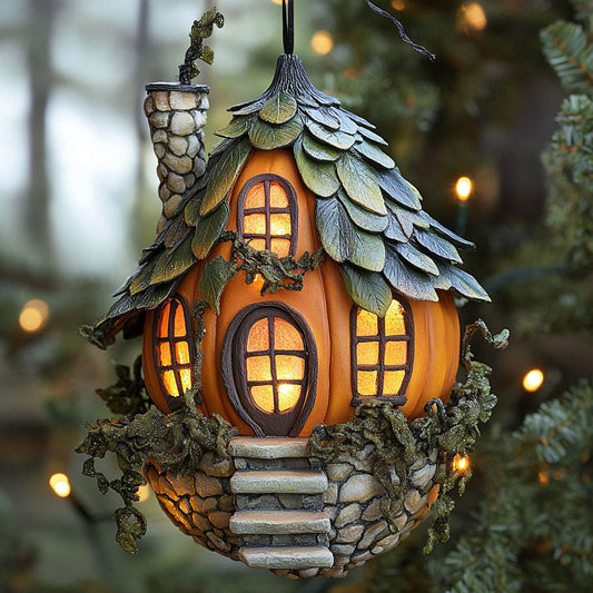Pumpkin Forest Home WN0412047CL Christmas Ornament