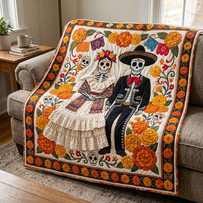 Sugar Skull Wedding Fiesta WN2804022CL Quilt