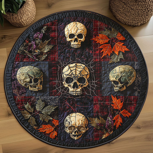 Broken Skull WN2208017CL Quilted Round Mat