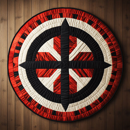 Geometric Balance Circle KL1301060CL Quilted Round Mat