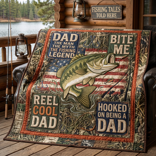 Hooked On Being A Dad XR1205002CL Quilt