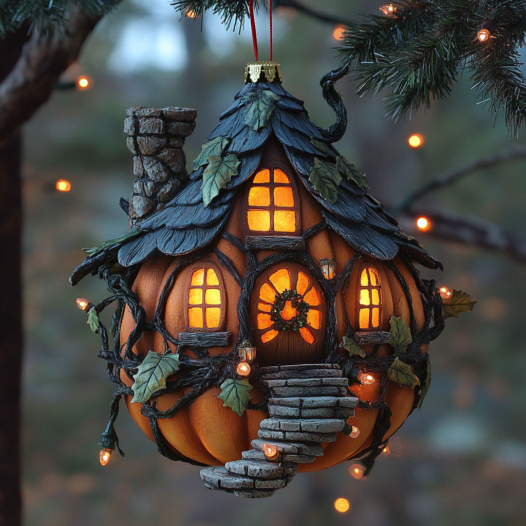 Pumpkin Leaf Cottage WN0412050CL Christmas Ornament