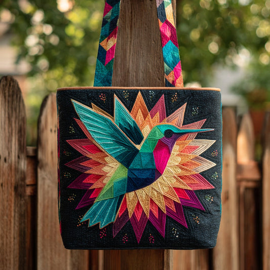 Radiant Starburst Hummingbird XR2611012CL Quilted Tote Bag