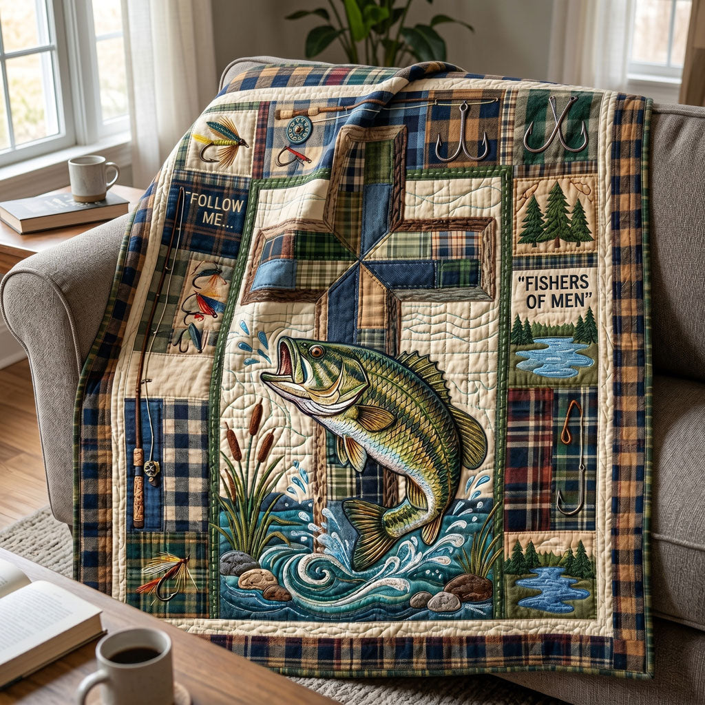 Lakeside Cross Fishing WN2104017CL Quilt