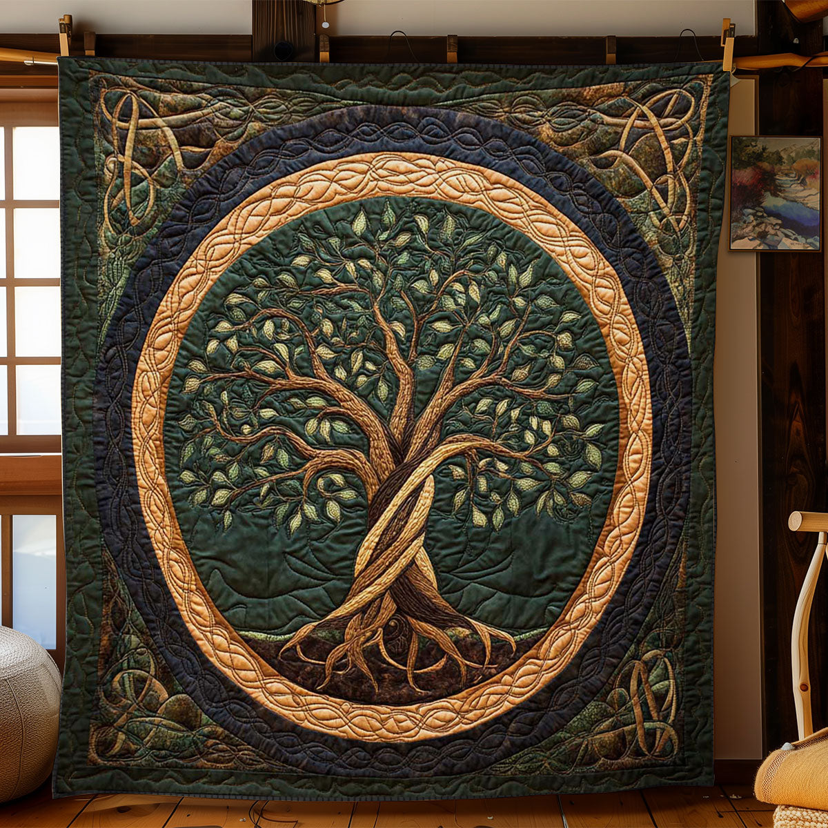 Golden Tree Of Life WN0601018CL Quilt