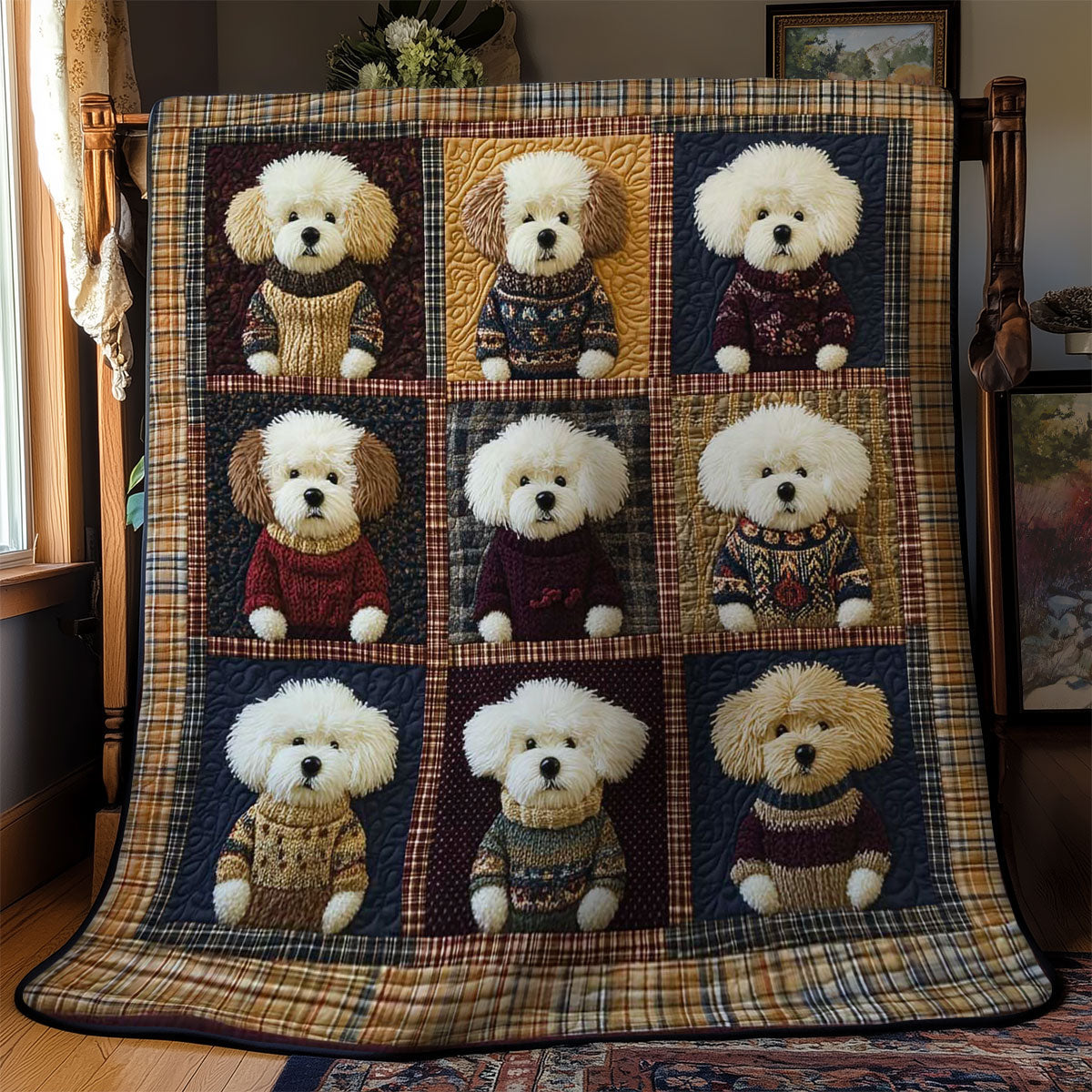 Plaid And Bichon WN2301035CL Quilt