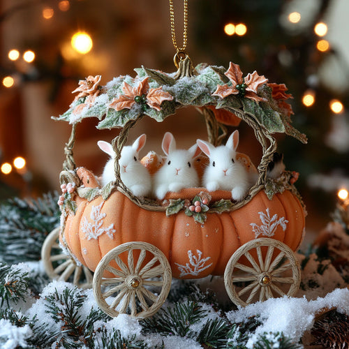 Rabbit Pumpkin Noel WN0912050CL Christmas Ornament