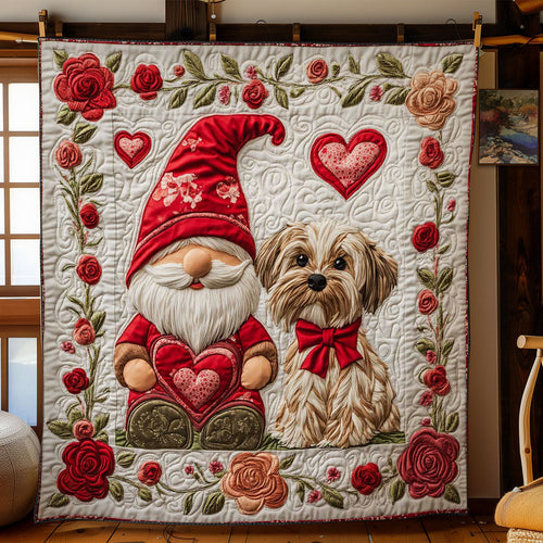 Puppy Love Gnome WN0801011CL Quilt