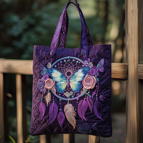 Purple Dreamcatcher XR1811032CL Quilted Tote Bag