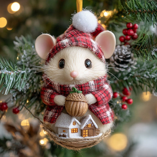 Sweet Holiday Mouse CW1511072CL Christmas Ornament