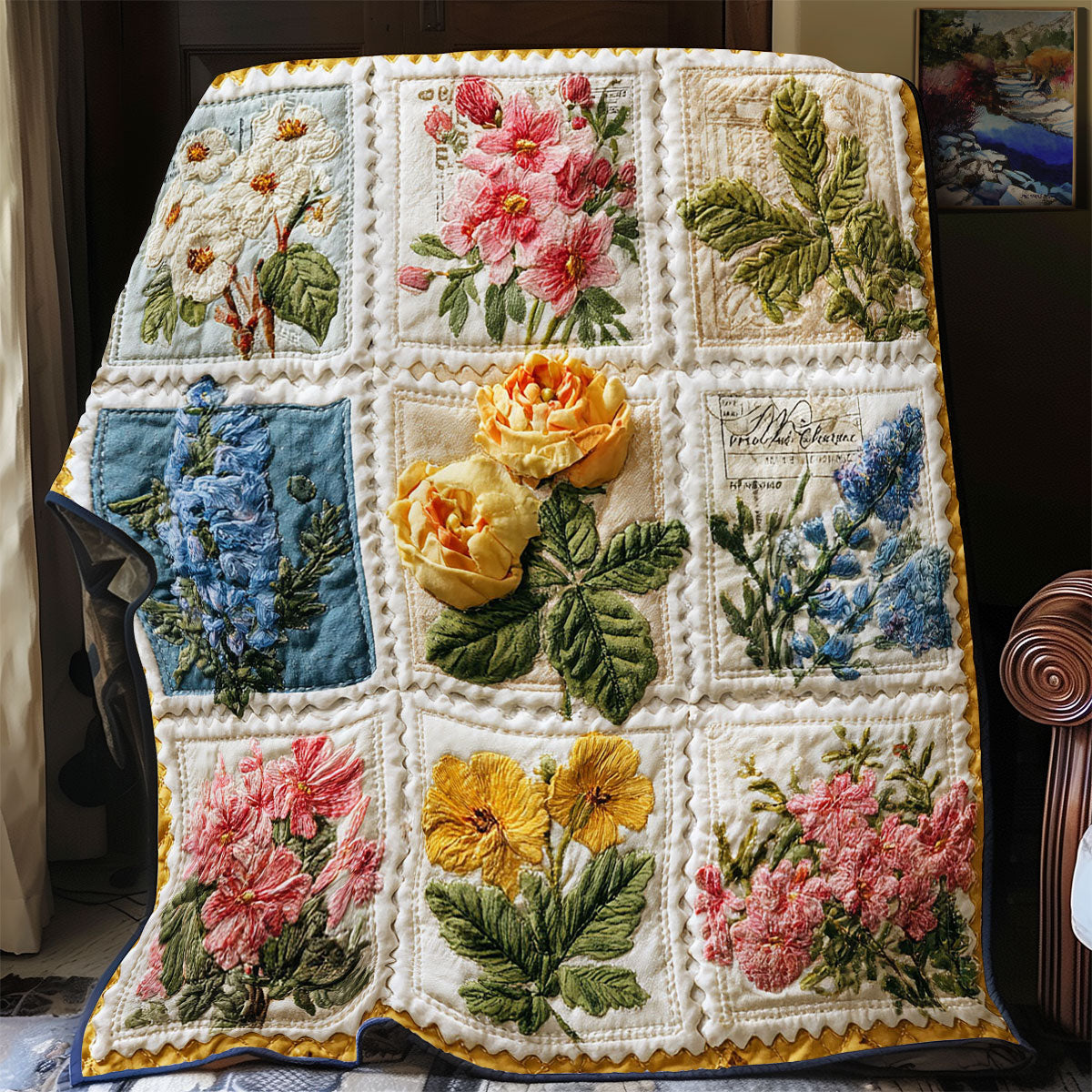 Pressed Blooms CP1401052CL Quilt