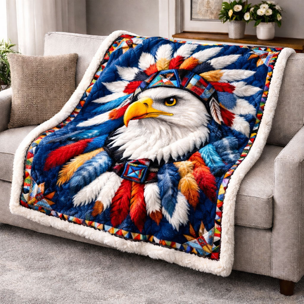 Native Spirit Eagle KL3001005CL Faux Fur Throw Blanket