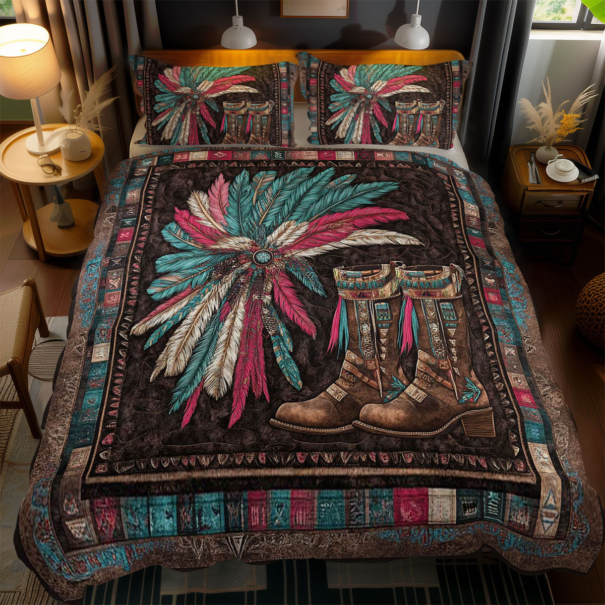 Native Feather Boots WN2101041CL Duvet Cover Set