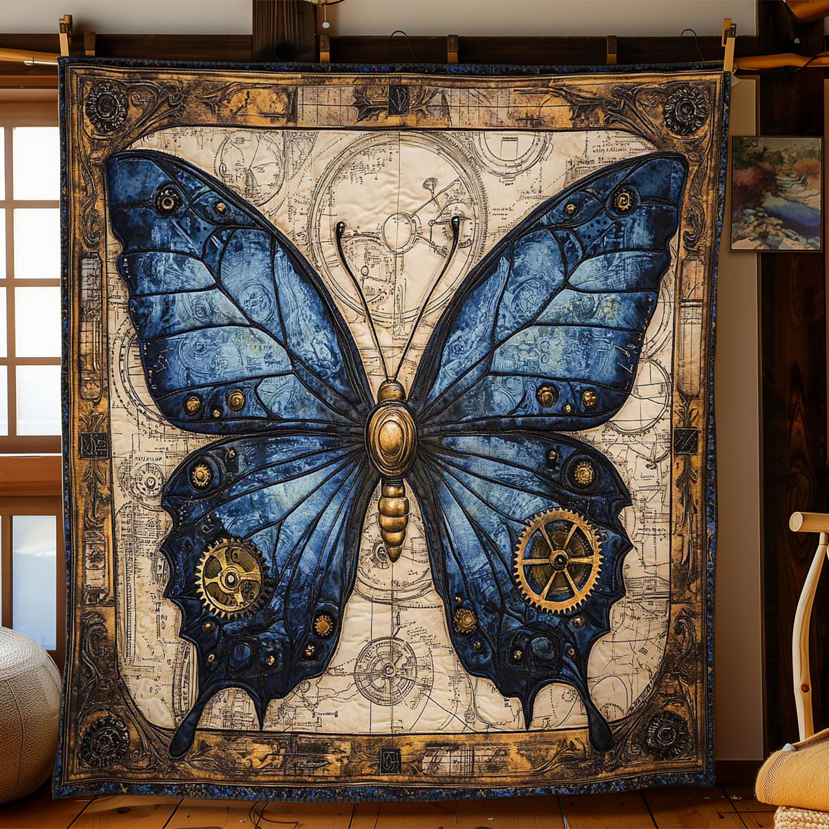 Clockwork Steampunk Butterfly WN0402038CL Quilt