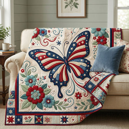 USA Floral Butterfly WN0904054CL Quilt