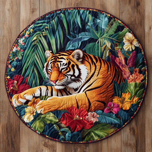 Tiger’s Garden WN2205075CL Quilted Round Mat